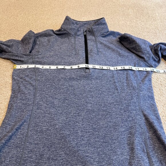 Lululemon Men's 1/2 Zip Long Sleeve Jacket Shirt Heather Blue Gray Run Gym SMALL - Picture 6 of 11